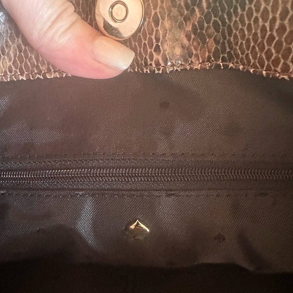 Kate Spade PXRU 3706 denee leather bag. Snakeskin effect leather Kate Spade tote - Picture 14 of 16